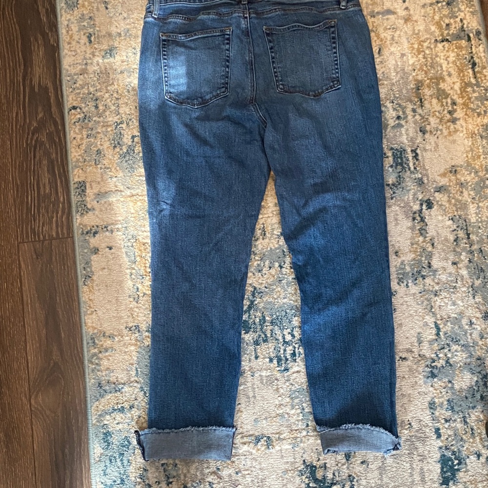 LOFT Dark Blue Ankle Jeans